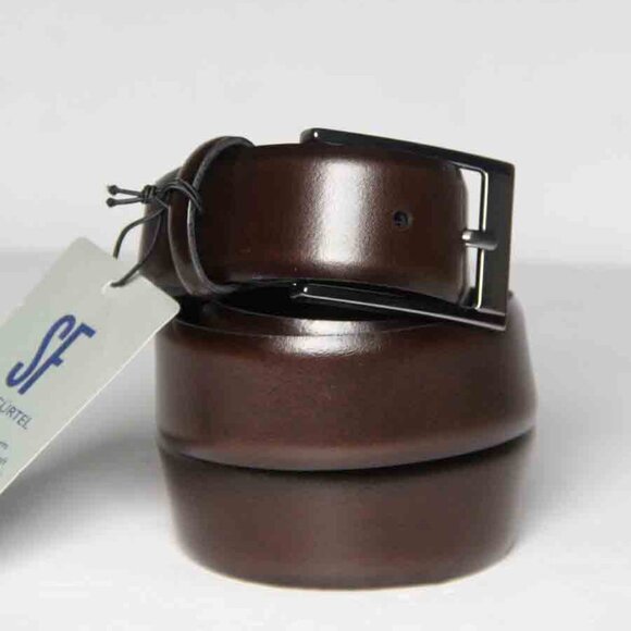 Schuchard & Friese Germany Leather Dress Belt Brown Men's Size 38 BEST FITS 36 - Picture 2 of 2